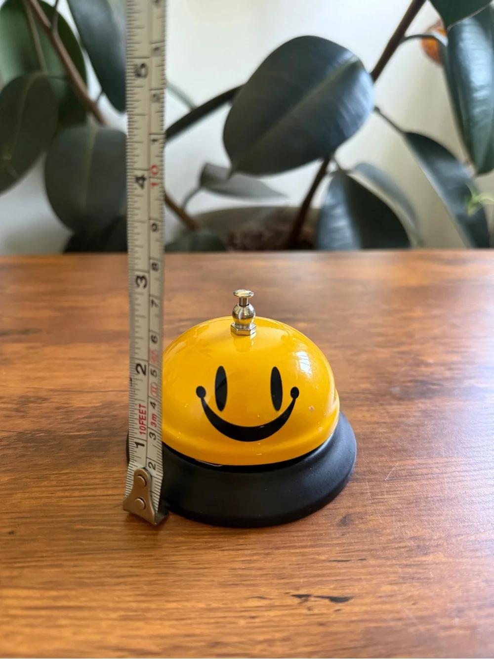 Smiley Service Bell - Yellow Party Desk Bell